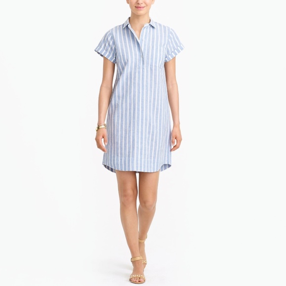 J. Crew Factory Dresses & Skirts - *NWOT* J. Crew Striped Shirt Dress Sheath - S